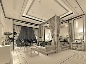bedroom - chinese style -9422 3D Model
