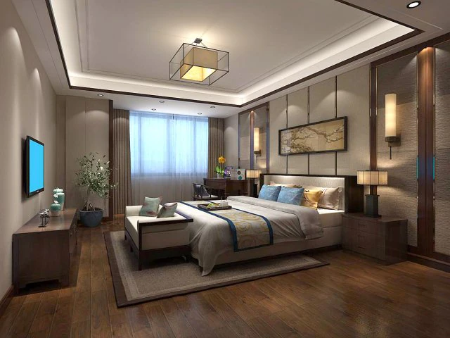 bedroom - chinese style -9429 3D Model .c4d .max .obj .3ds .fbx .stl .blend 