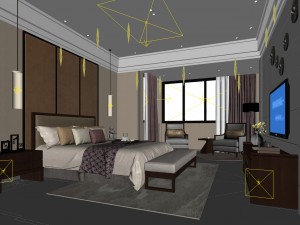 bedroom - chinese style-9431 Modelo 3D