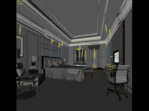 bedroom - chinese style -9437 3D Model