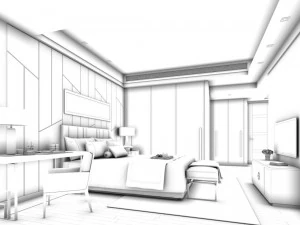 bedroom - chinese style -9438 3D Model