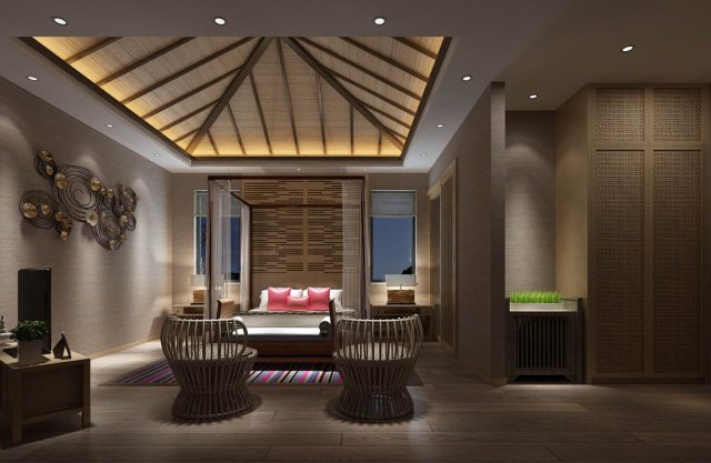 bedroom - chinese style -9439 3D Model .c4d .max .obj .3ds .fbx .stl .blend 