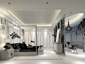 bedroom - chinese style -9440 Modèle 3D