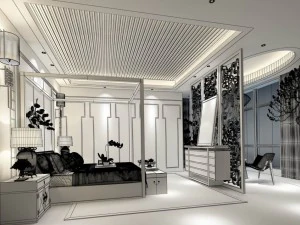 bedroom - chinese style -9440 3D Model