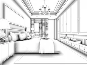 bedroom - chinese style -9441 3D Model