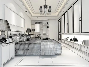 bedroom - chinese style -9441 3D Model