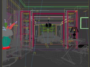 family - office - study room -01 Modèle 3D