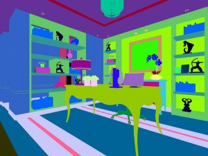 family - office - study room -02 Modèle 3D