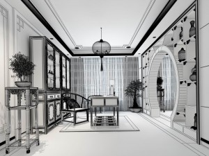 family - office - study room -07 3D Model