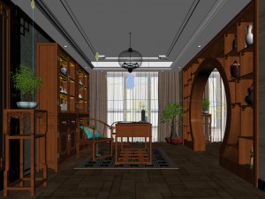 family - office - study room -07 3D Model