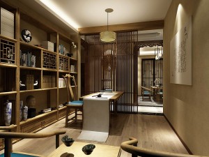 family - office - study room -011 3D Model