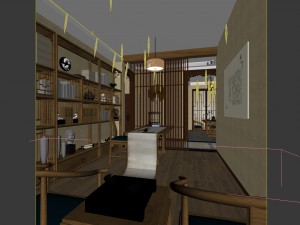 family - office - study room -011 Modello 3D