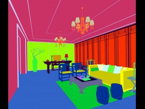 family - office - study room -012 3D-Modell