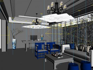 family - office - study room -012 3D-Modell