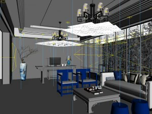 family - office - study room -012 3D Model