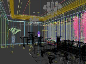 family - office - study room -012 3D Model