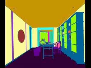 family - office - study room -014 3D Модель