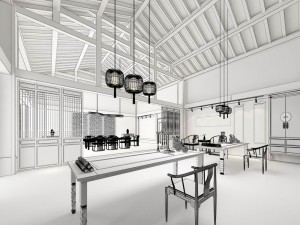 family - office - study room -016 3D 모델