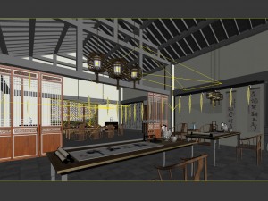 family - office - study room -016 3D 모델