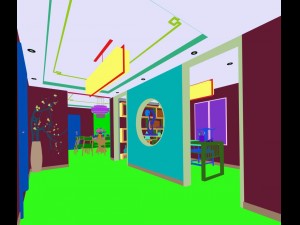 family - office - study room -017 3D Model