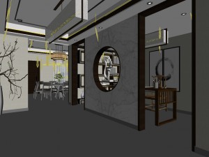 family - office - study room -017 3D Model