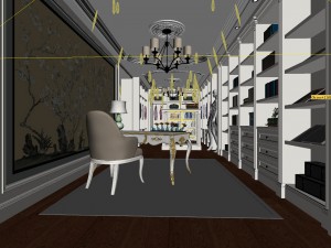 family - office - study room -019 3D Model
