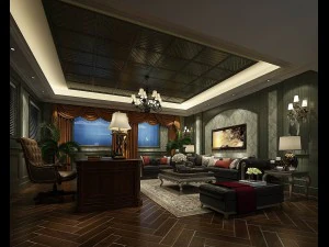 Familie - Büro - Arbeitszimmer -021 3D Modell