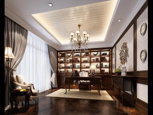 family - office - study room -022 3D Model