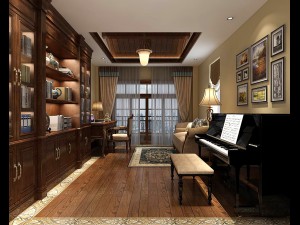 family - office - study room -024 3D Model