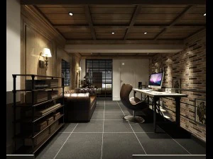 familie - kantoor - studeerkamer -025 3D Model