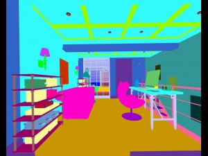 family - office - study room -025 3D Modell