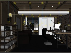 family - office - study room -025 3D Modell
