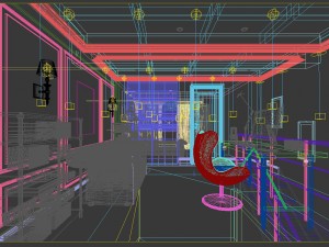family - office - study room -025 3D Modell