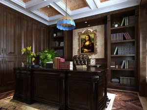 family - office - study room -027 3D Model