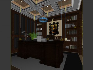 family - office - study room -027 3D Model