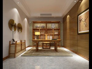 family - office - study room -028 3D Model