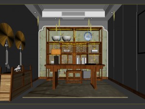 family - office - study room -028 3D 模型