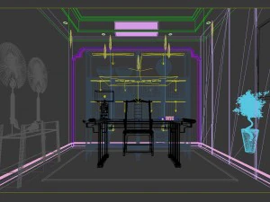 family - office - study room -028 3D Model