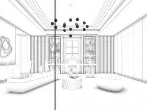 family - office - study room -030 3D Model