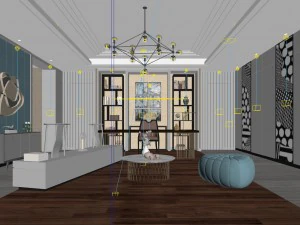 family - office - study room -030 3D Model