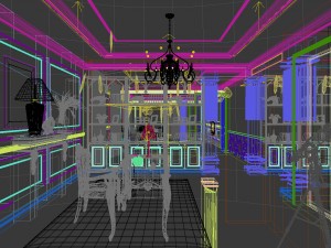 family - office - study room -033 3D Model
