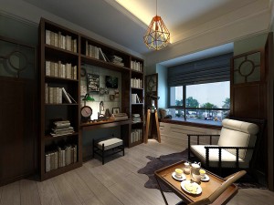 family - office - study room -034 3D मॉडल