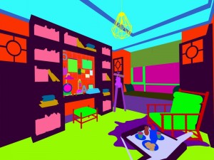 family - office - study room -034 3D Model