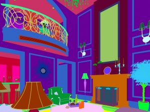 family - office - study room -035 Modello 3D