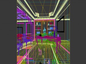 family - office - study room -035 Modello 3D