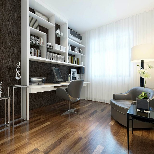 family - office - study room -036 3Dモデル .c4d .max .obj .3ds .fbx .stl .blend 