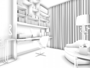 family - office - study room -036 3Dモデル