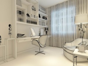 family - office - study room -036 3Dモデル