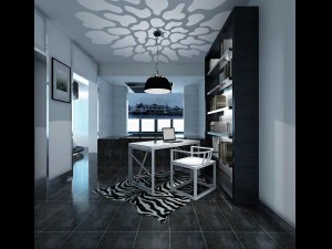 family - office - study room -037 3D Model