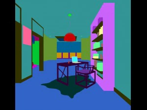 family - office - study room -037 3D Model